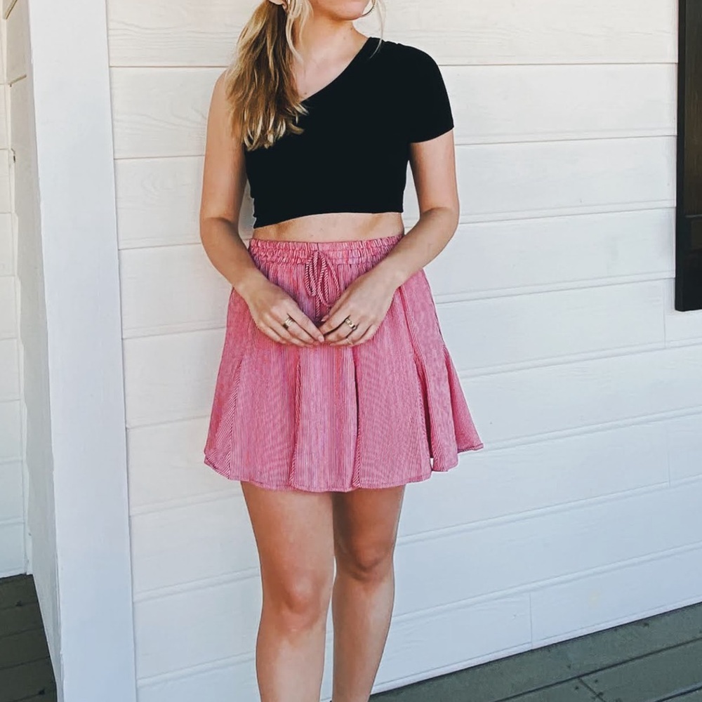 Asymmetrical Black Crop Top